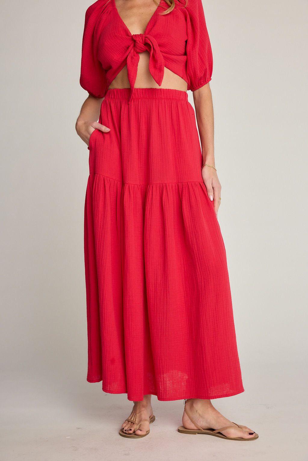 Cleo Skirt - Cherry