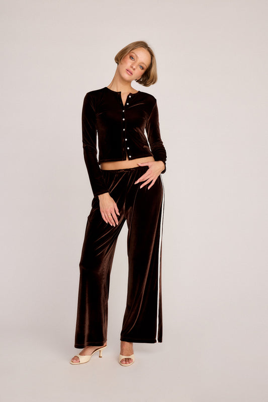 Juliette Pants - Brown Velvet