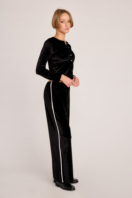 Juliette Pants - Black Velvet