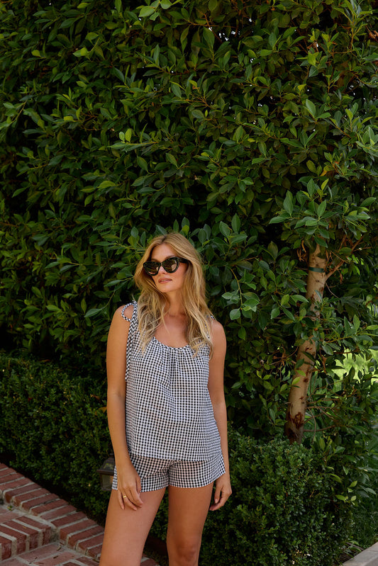 Sabrina Shorts - Black/White Gingham