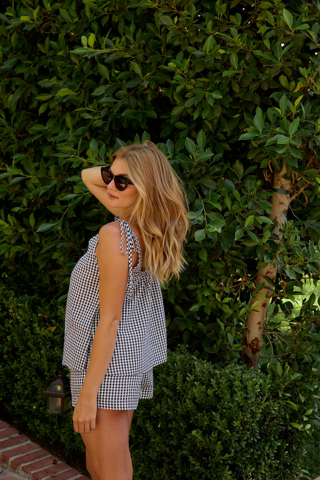 Sabrina Top - Black/White Gingham