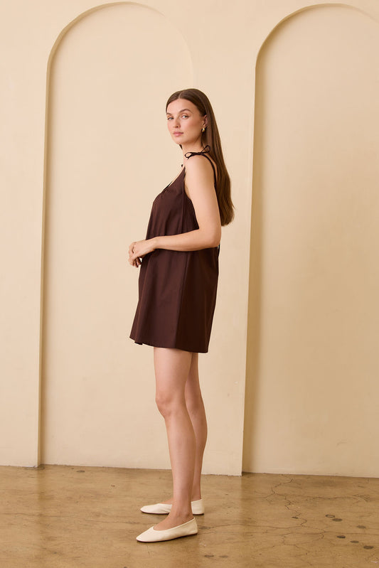 Sabrina Mini Dress - Chocolate