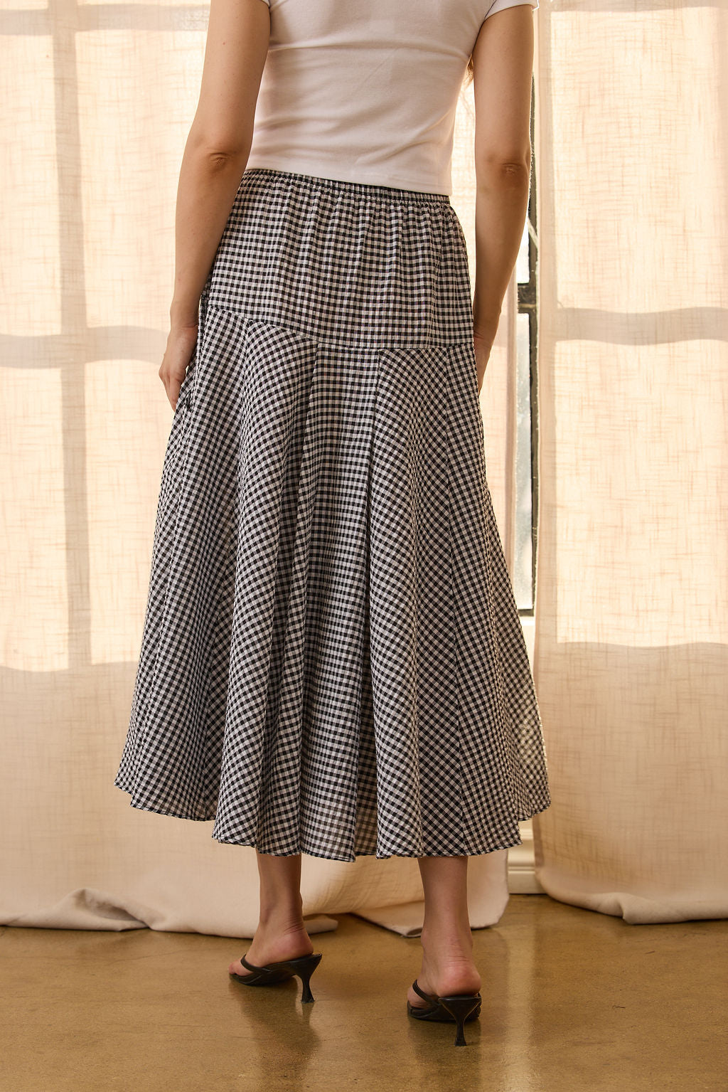 Gingham Maxi Skirt