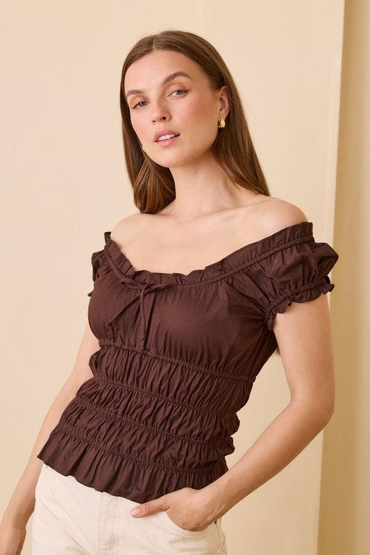 Sophia Top - Chocolate