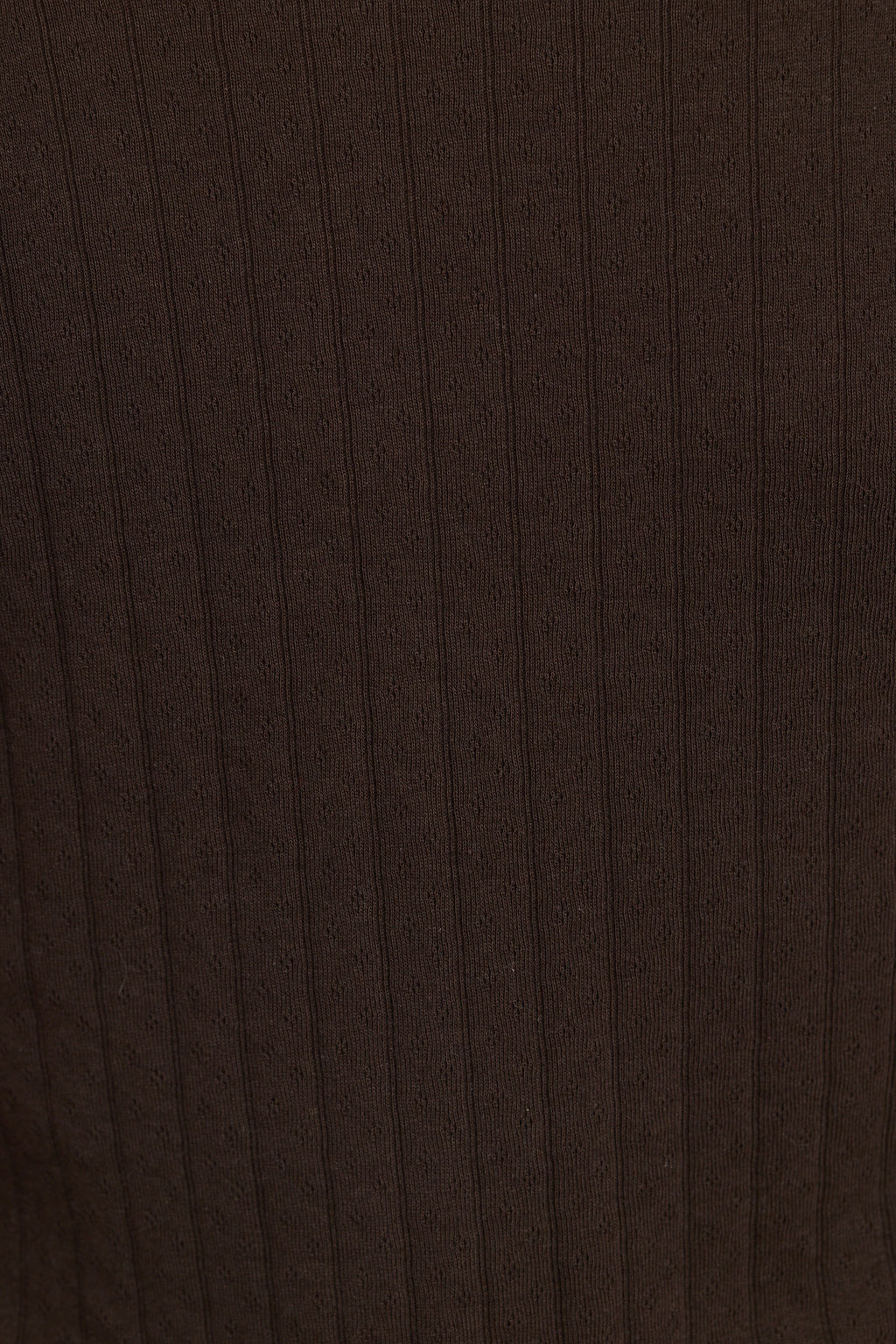 Elise Pointelle Cardigan - Chocolate