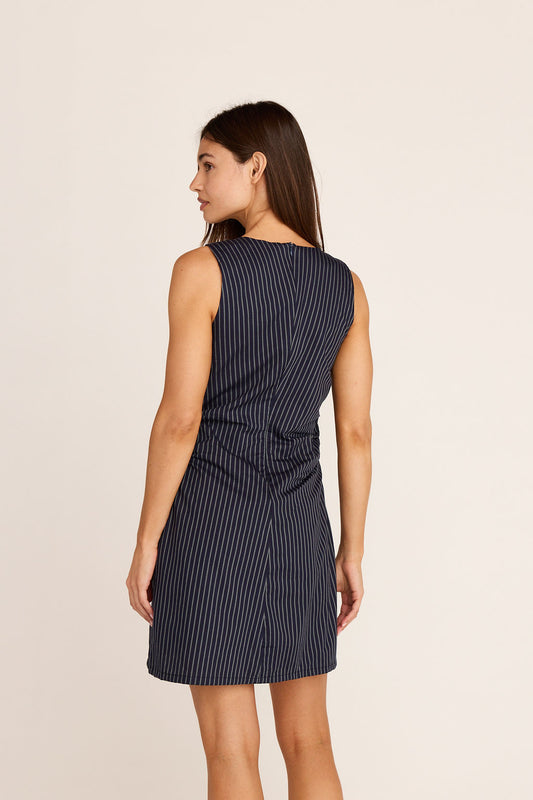 Annika Mini Dress - Navy Stripe