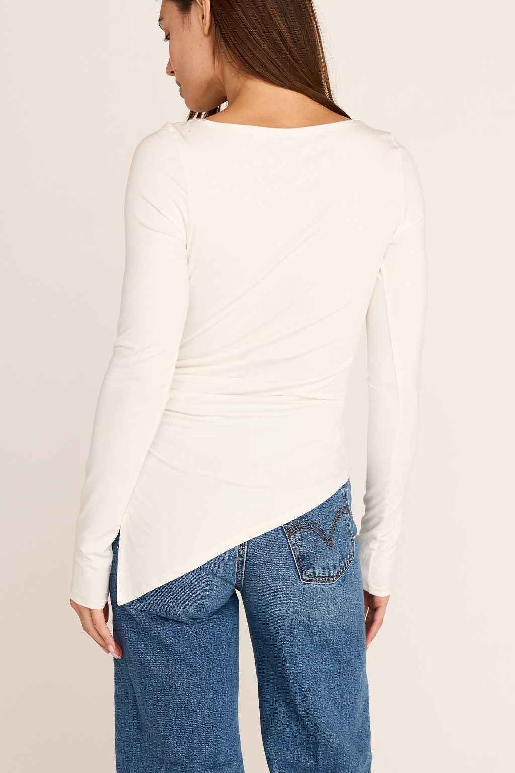 Florence Long Sleeve Top- Ivory
