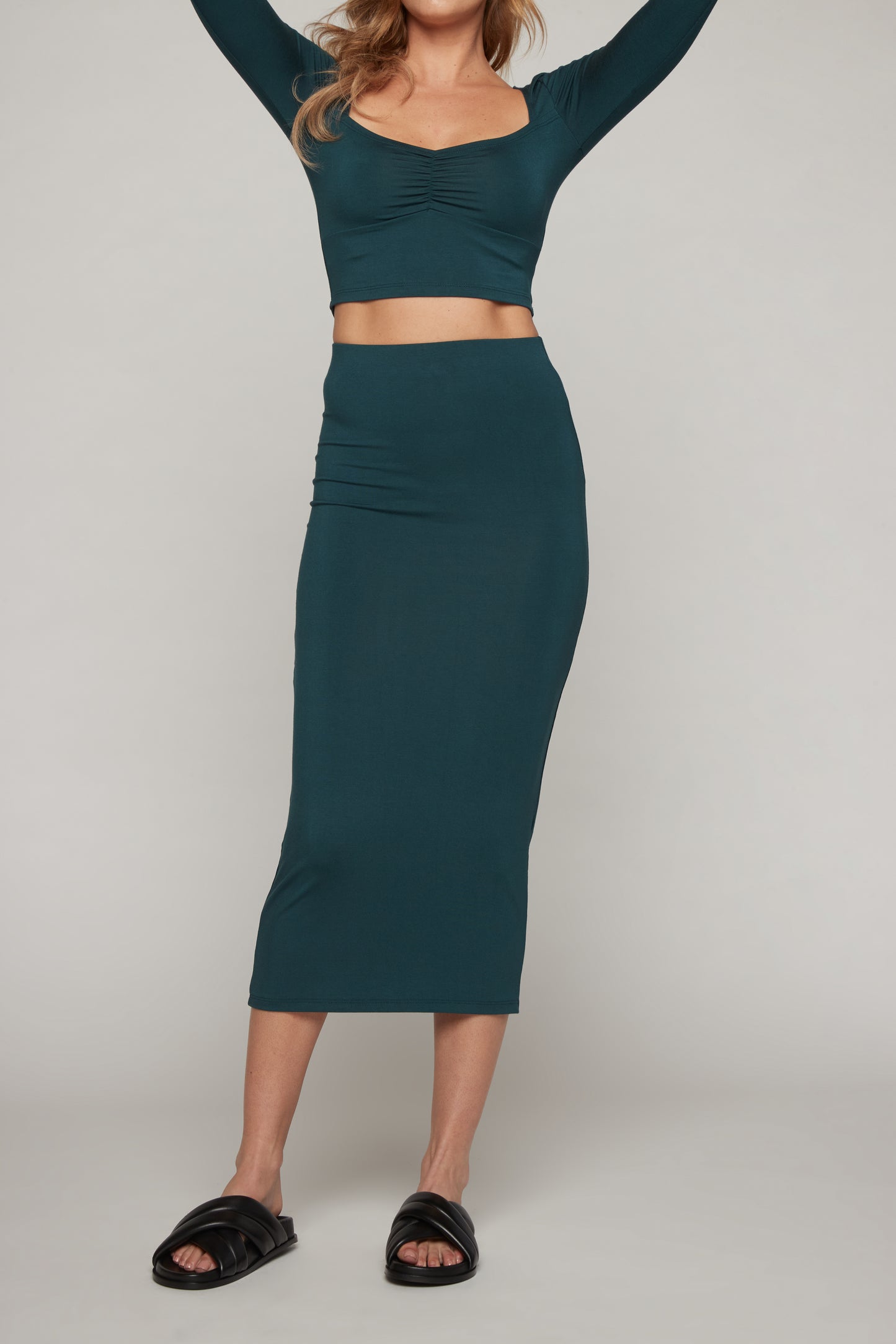 Aria Skirt - Hunter Green