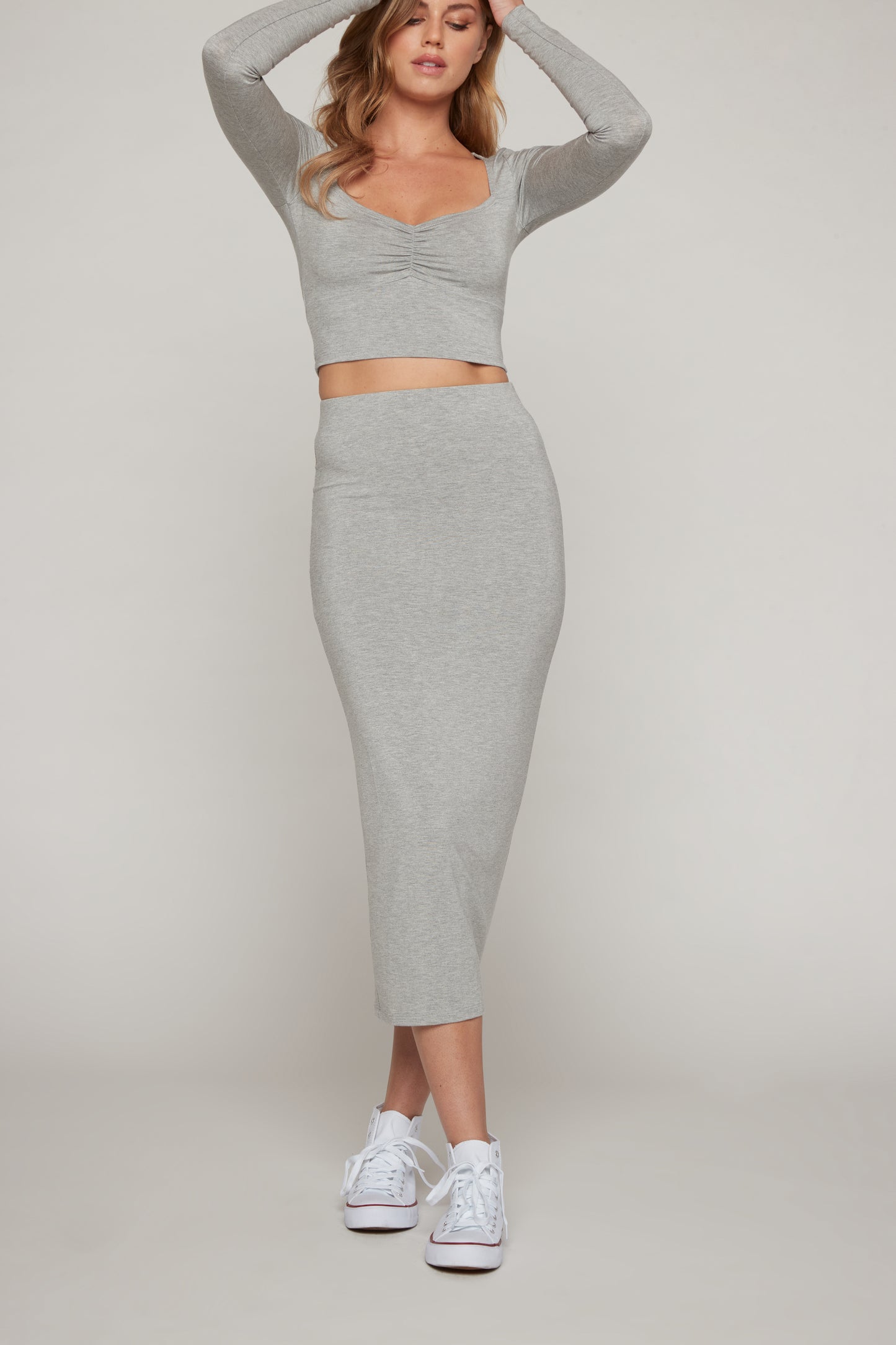 Aria Skirt - Heather Grey