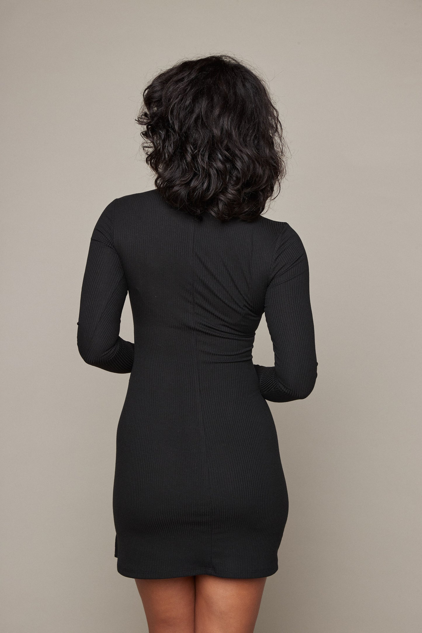Emmy Rib Dress - Black