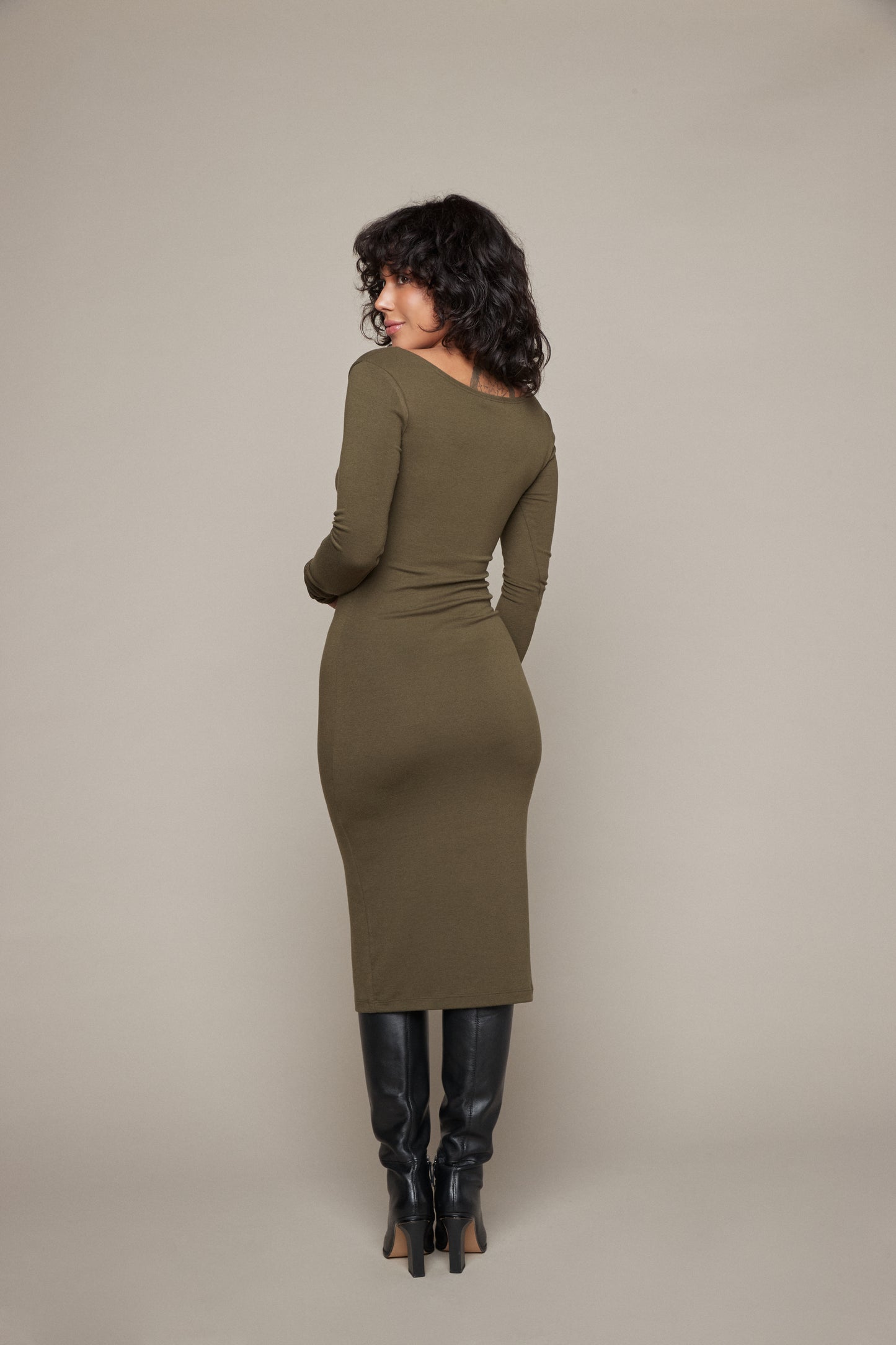 Tiffany Midi Dress - Olive