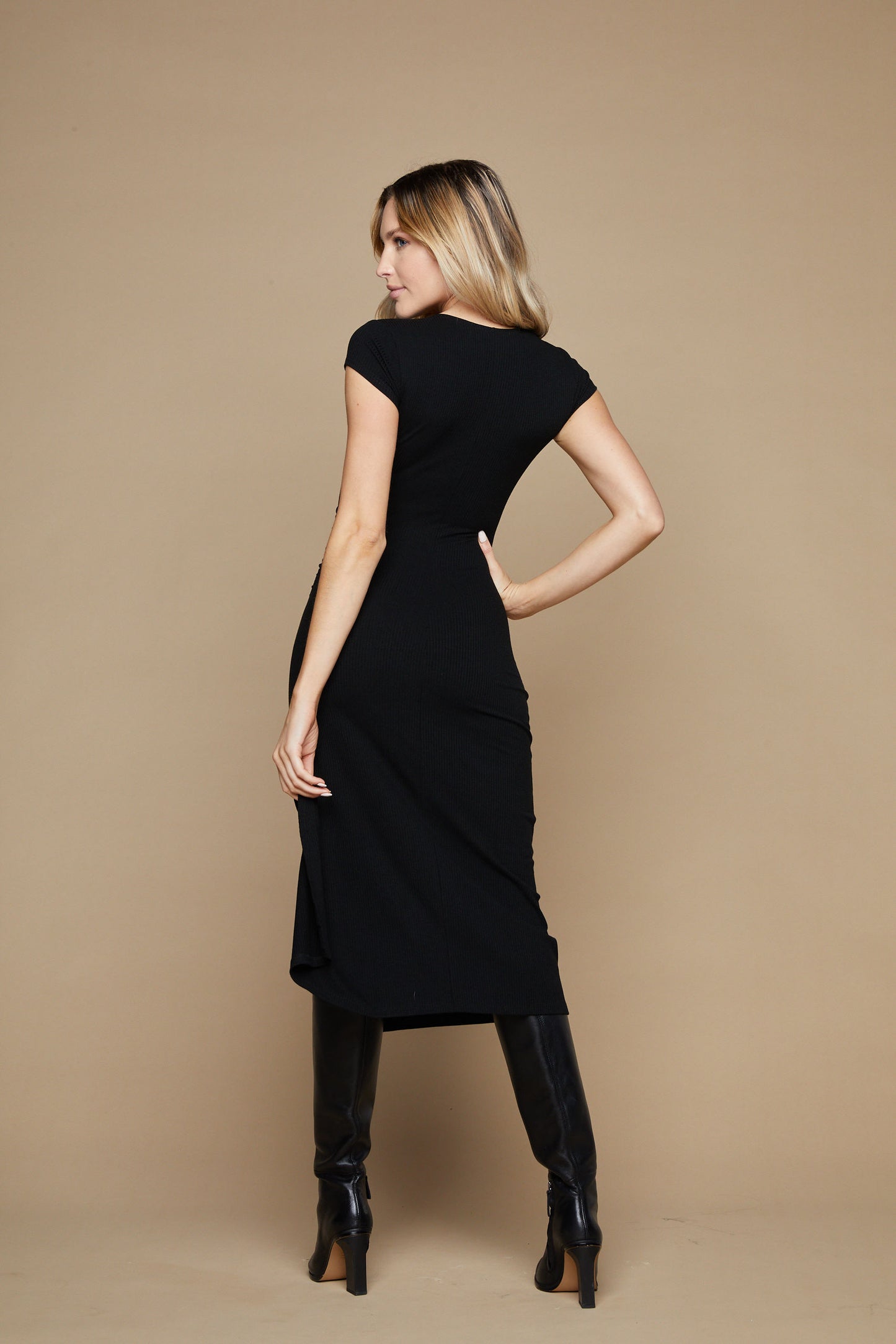 Ayla Rib Dress - Black