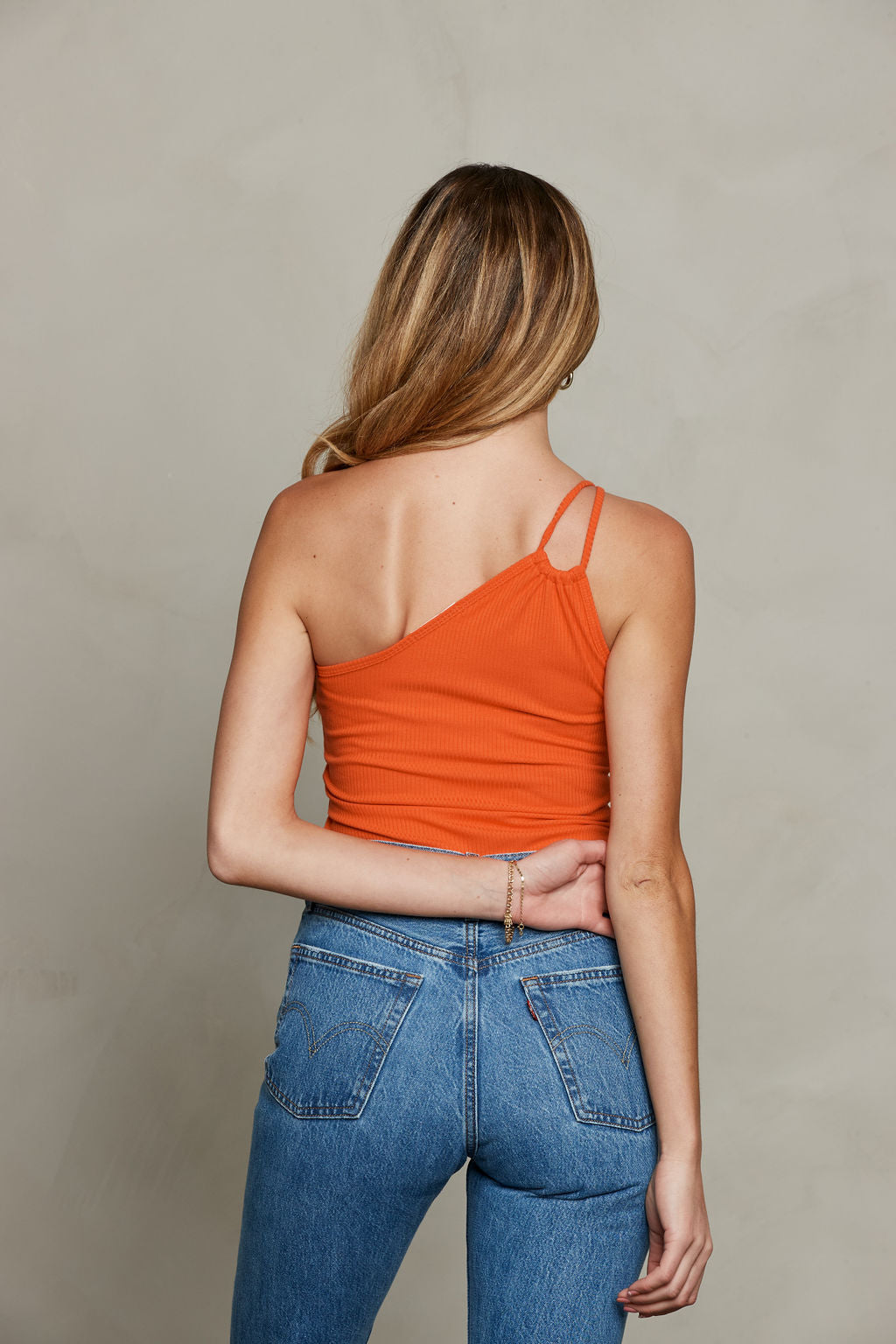 Kara Rib Top - Orange