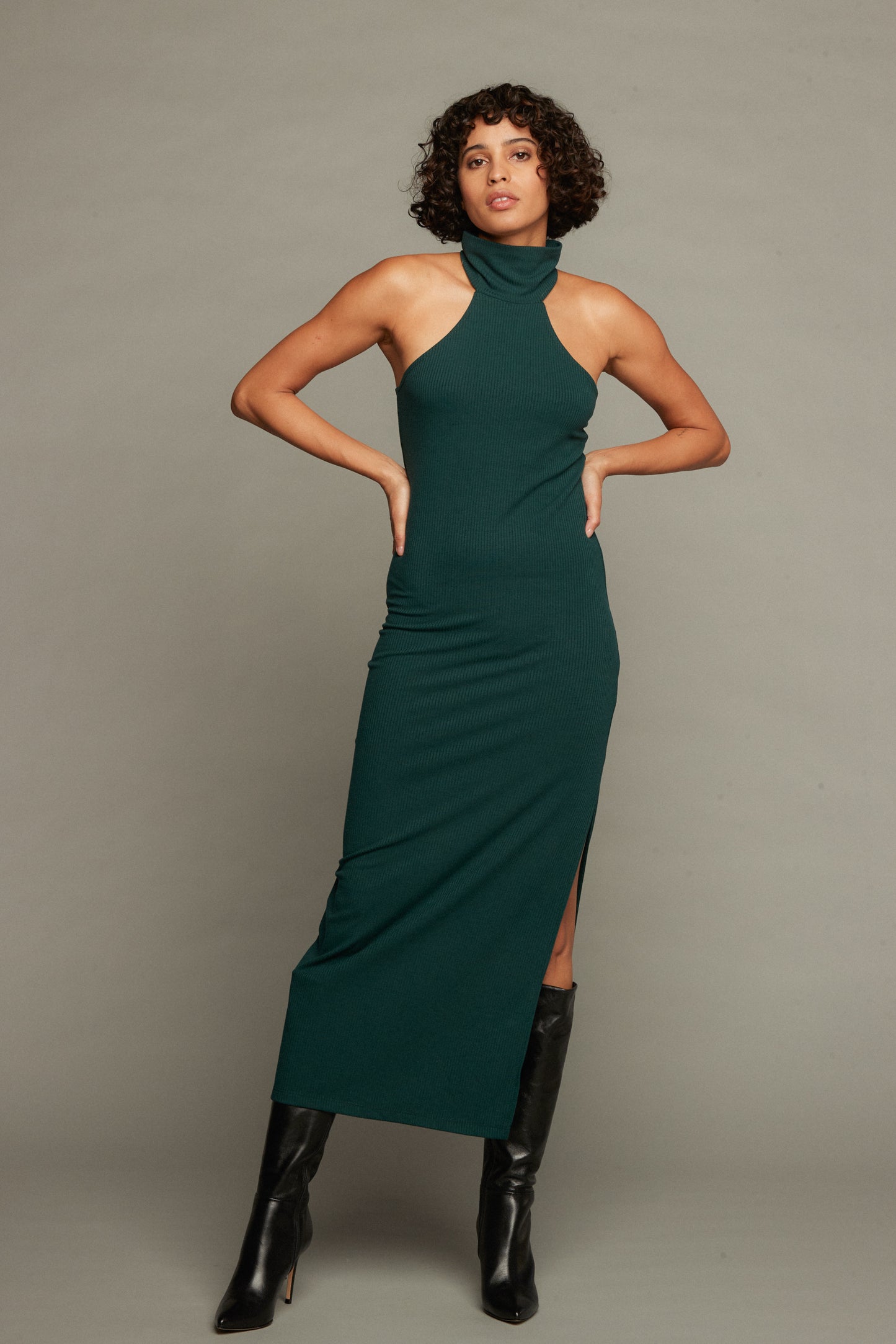 Athena Dress - Hunter Green
