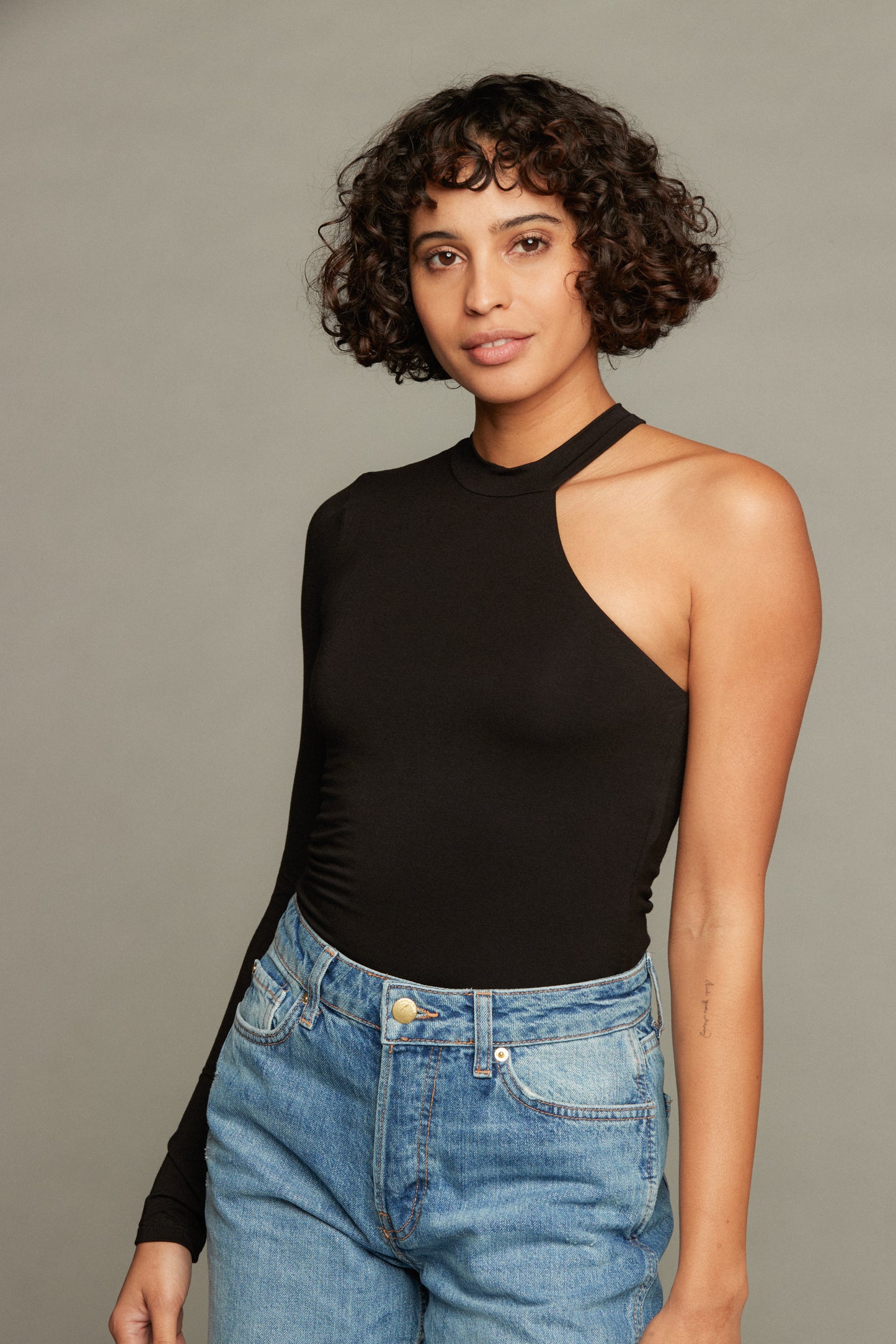 Alexa One Shoulder Top - Black