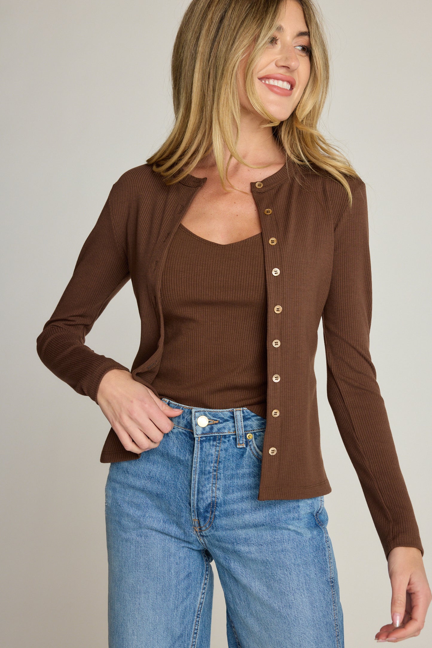 Serena Cardigan - Brown