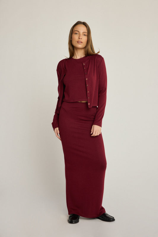 Elise Skirt - Wine