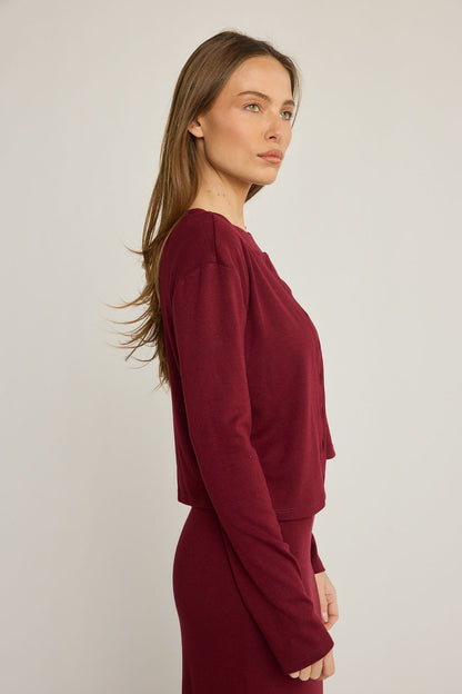 Elise Cardigan - Wine