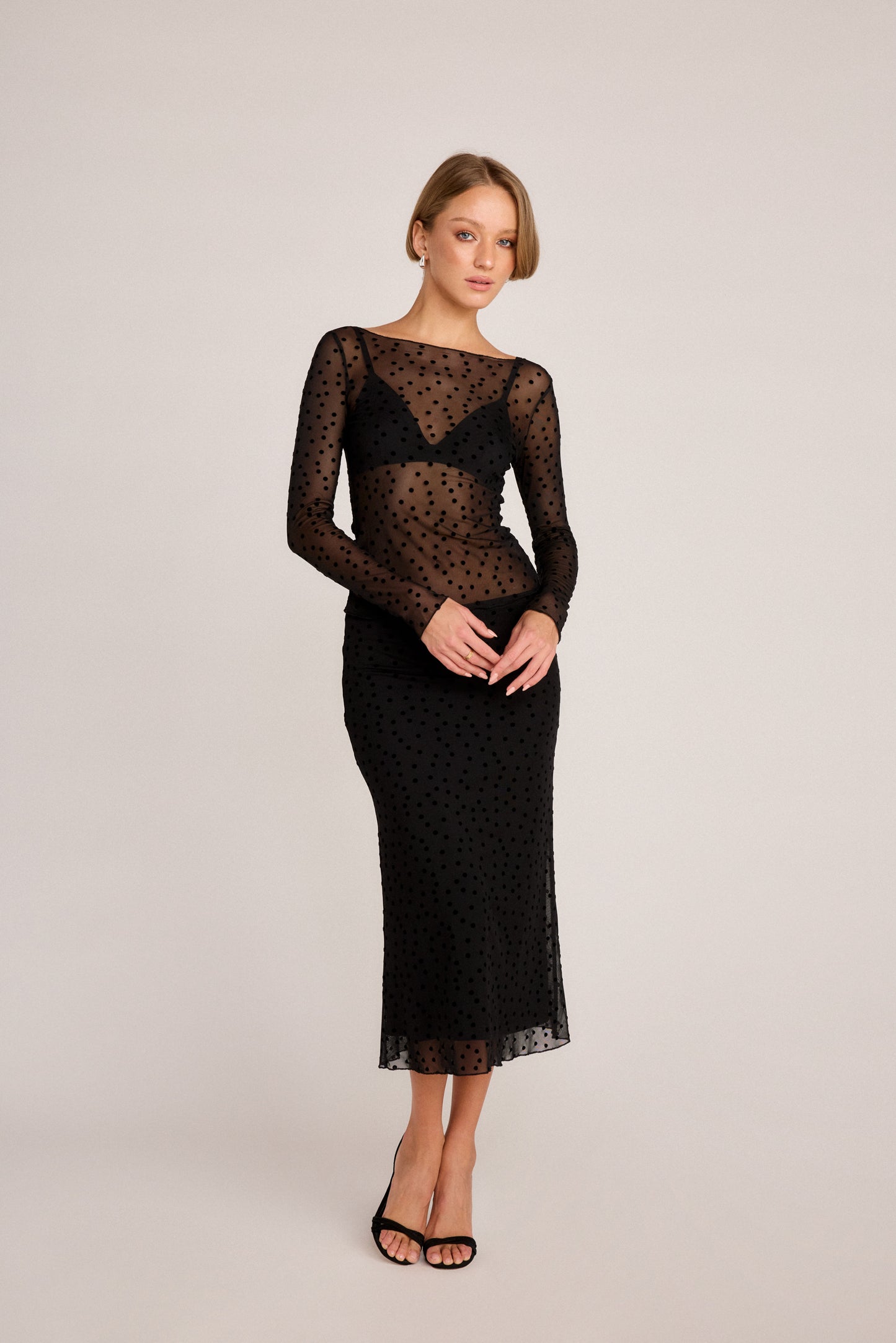 Emma Midi Skirt - Polka Dot