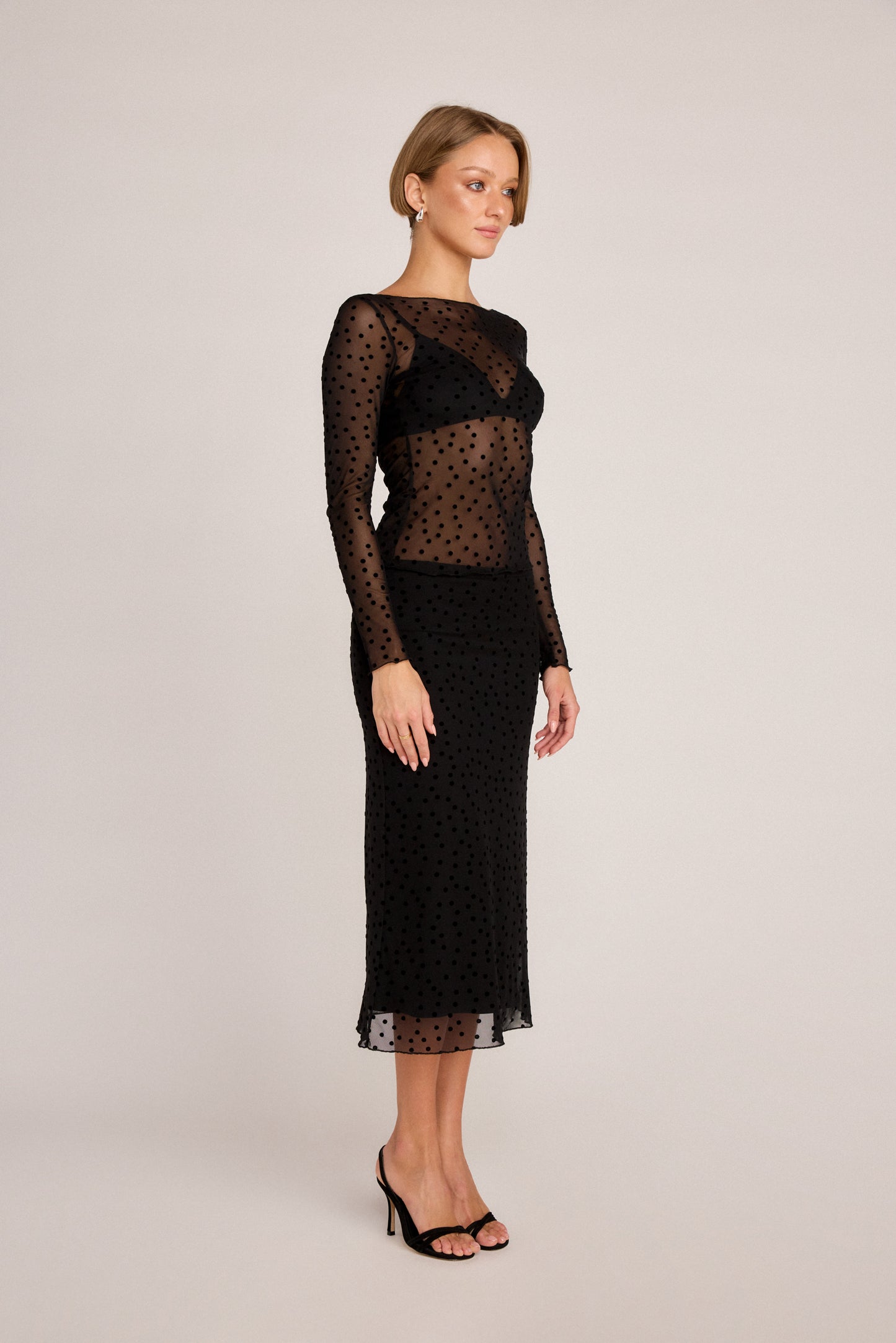 Emma Midi Skirt - Polka Dot