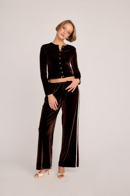 Juliette Pants - Brown Velvet