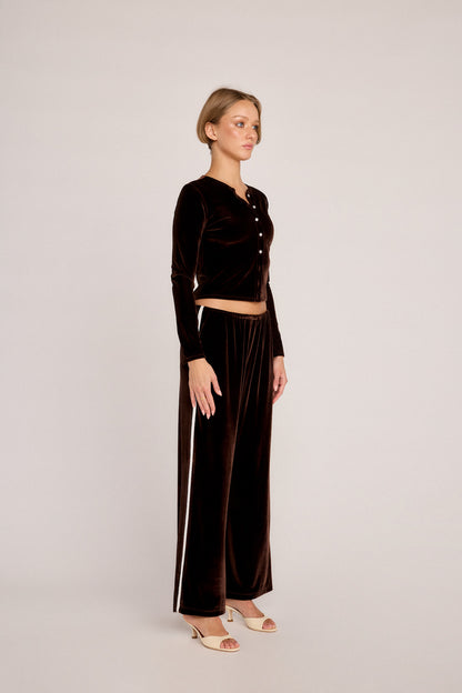 Juliette Pants - Brown Velvet