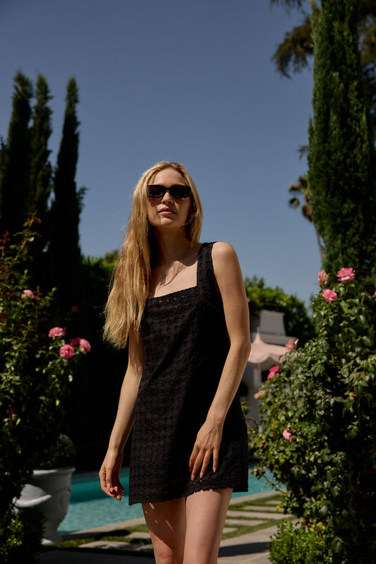 Dahlia Eyelet Dress - Black