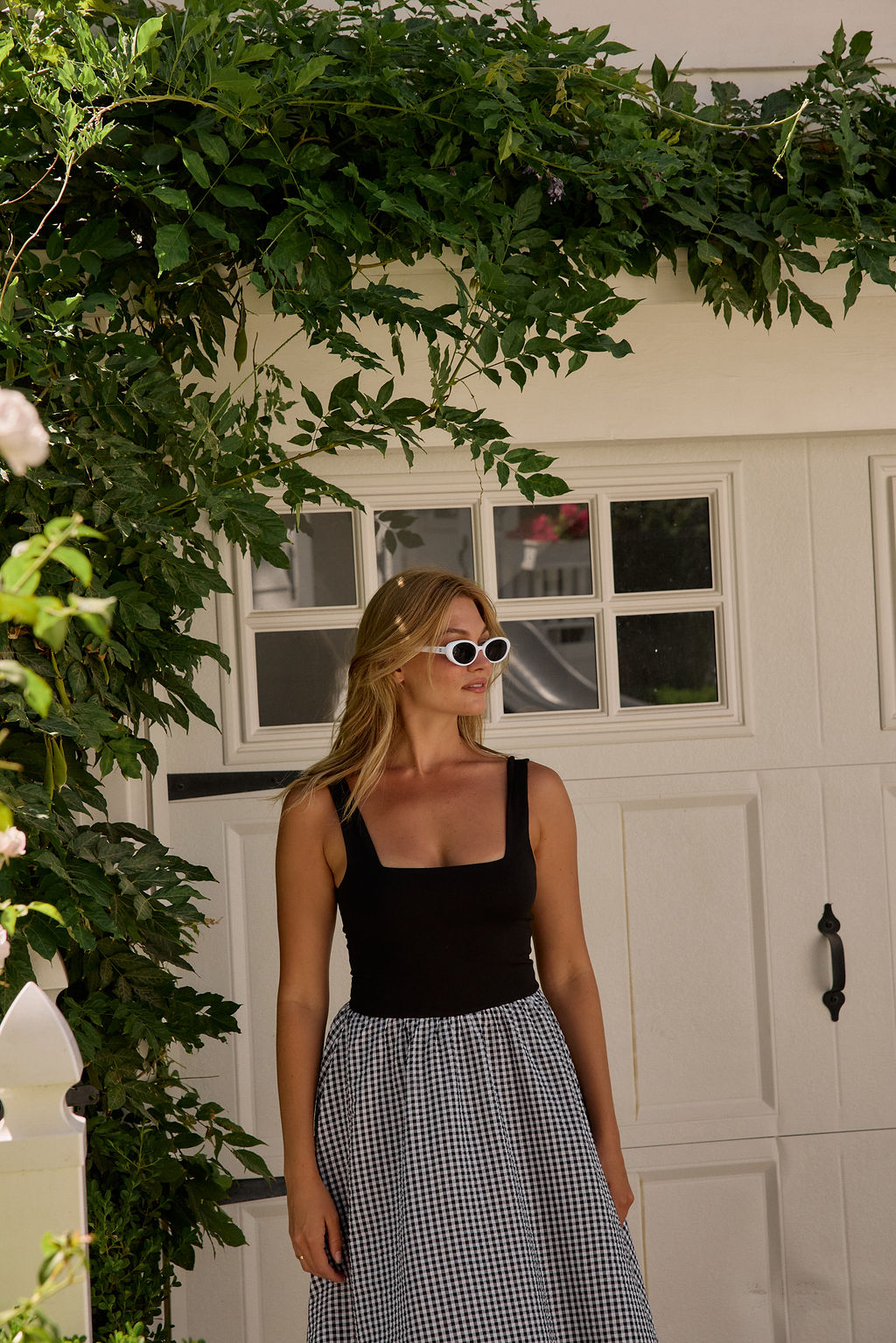 Annalise Dress- Black/White Seersucker