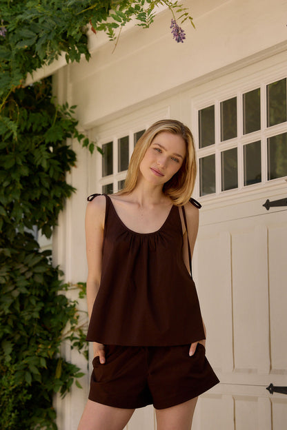 Sabrina Top - Chocolate