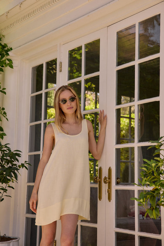 Rhea Dress - Butter Yellow