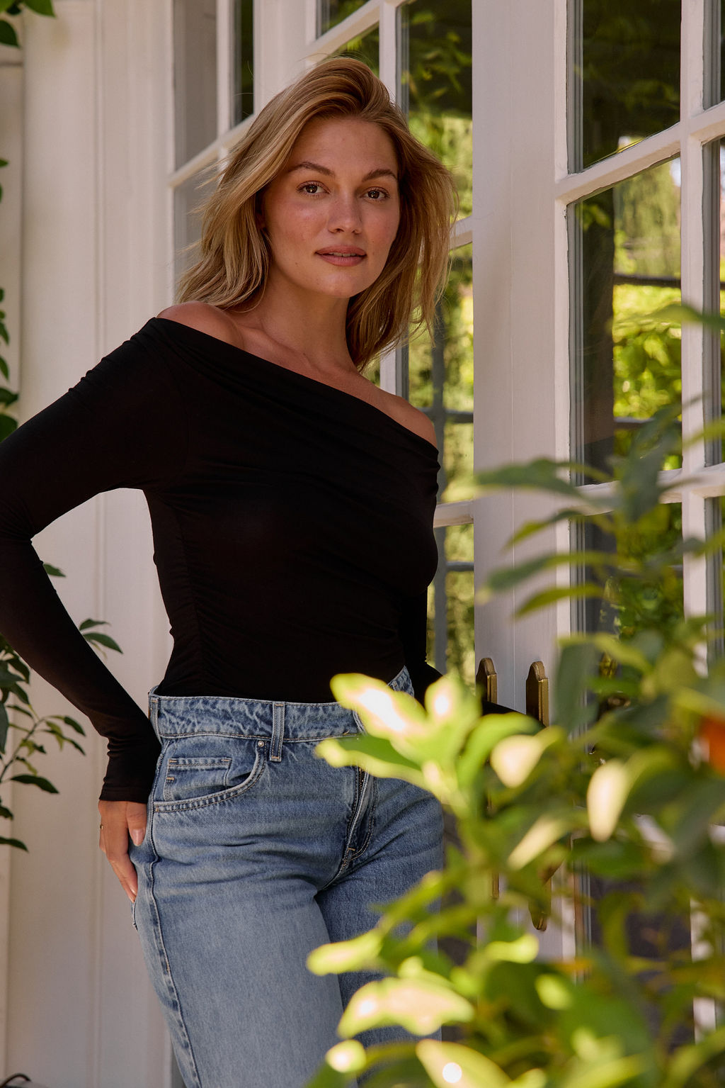 Angelica Long Sleeve Top - Black