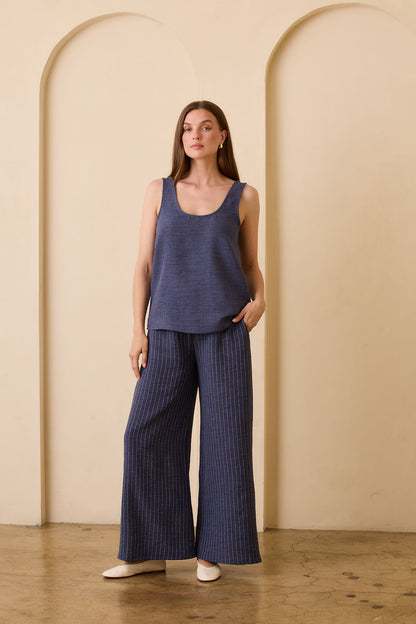 Tatiana Pant - Chambray Stripe