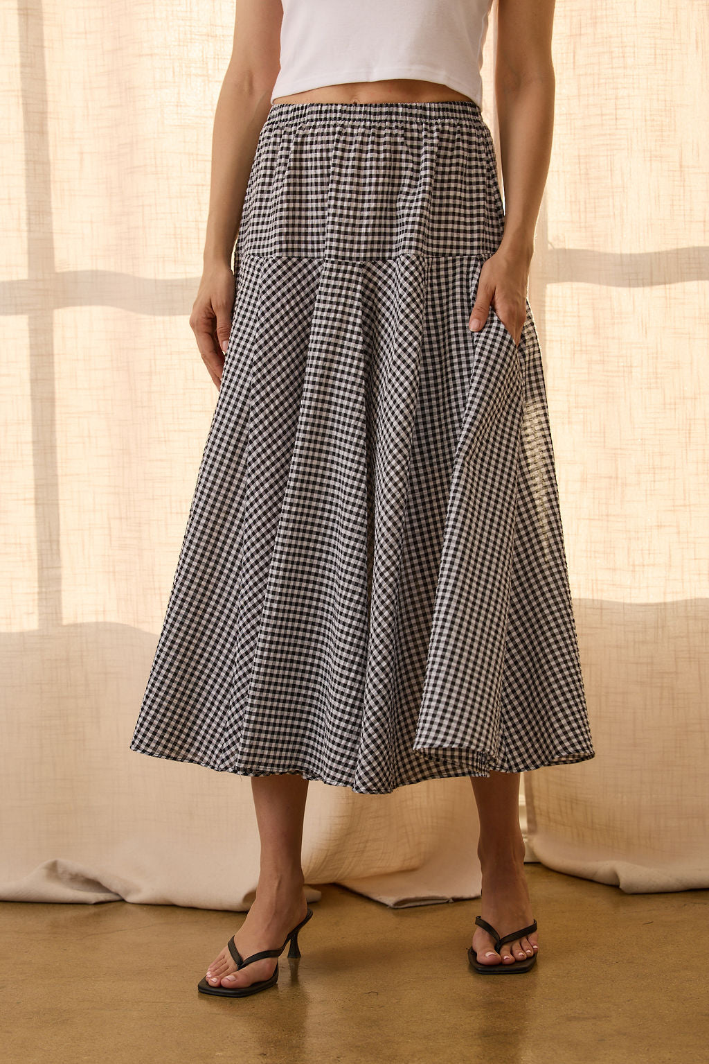 Gingham Maxi Skirt