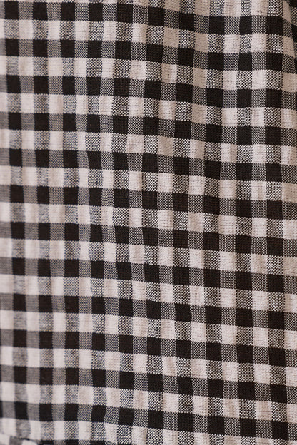 Sophia Top - Black & White Gingham