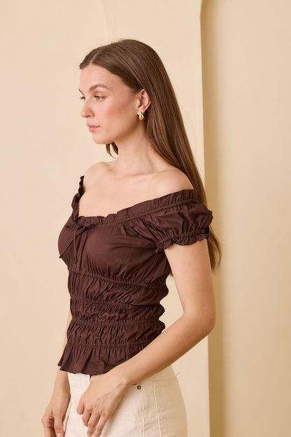 Sophia Top - Chocolate