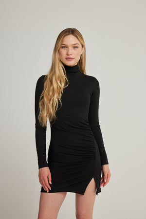 Sophie Mini Rib Dress - Black