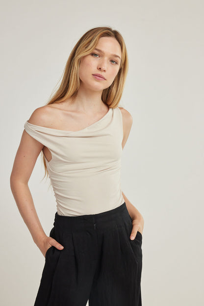 Angelica Rib Top - Antique White