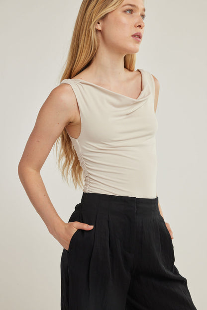Angelica Rib Top - Antique White