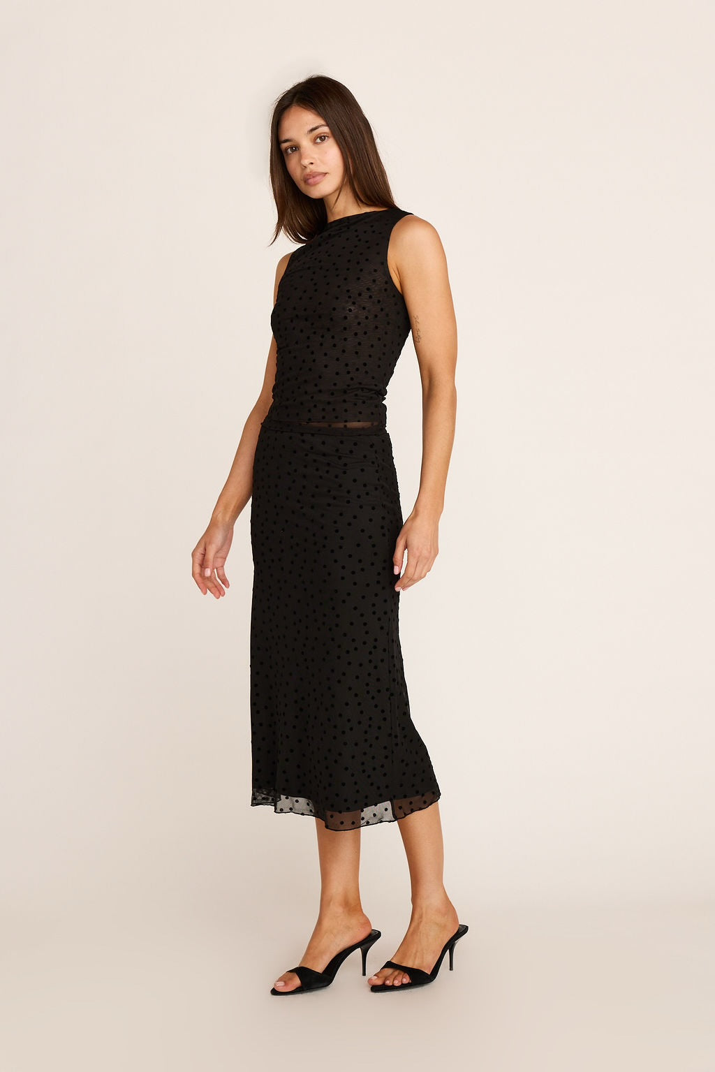Carrie Top - Black Polka Dot