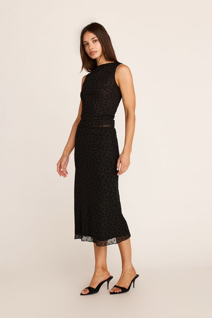 Carrie Top - Black Polka Dot