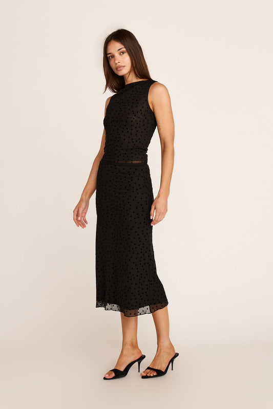 Carrie Top - Black Polka Dot