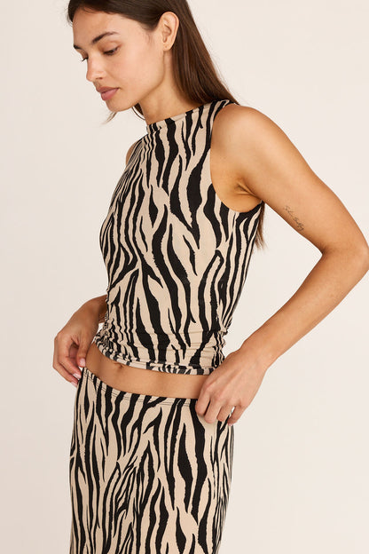Carrie Top - Zebra Print