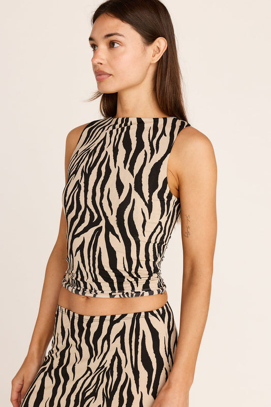 Carrie Top - Zebra Print