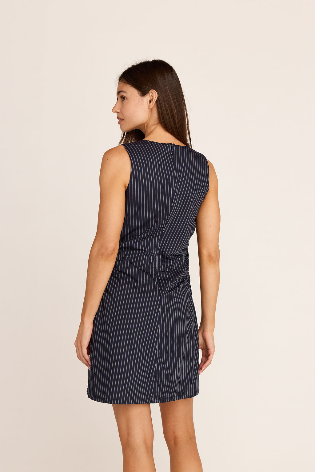 Annika Mini Dress - Navy Stripe