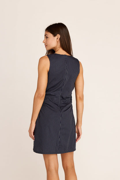 Annika Mini Dress - Navy Stripe