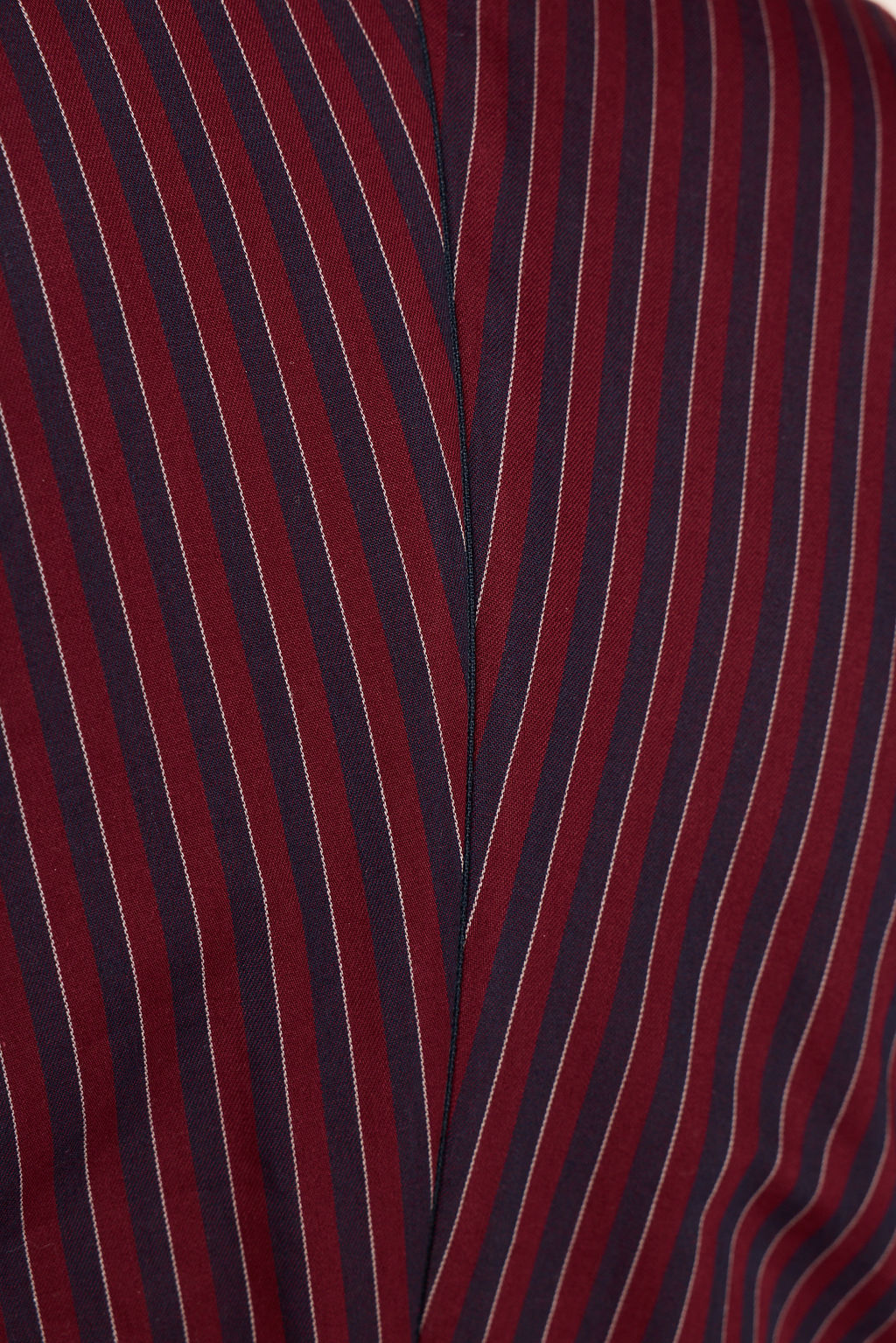 Annika Mini Dress - Burgundy Stripe