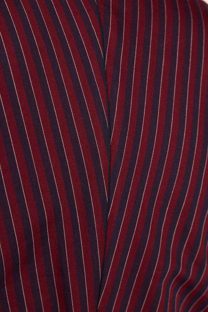 Annika Mini Dress - Burgundy Stripe