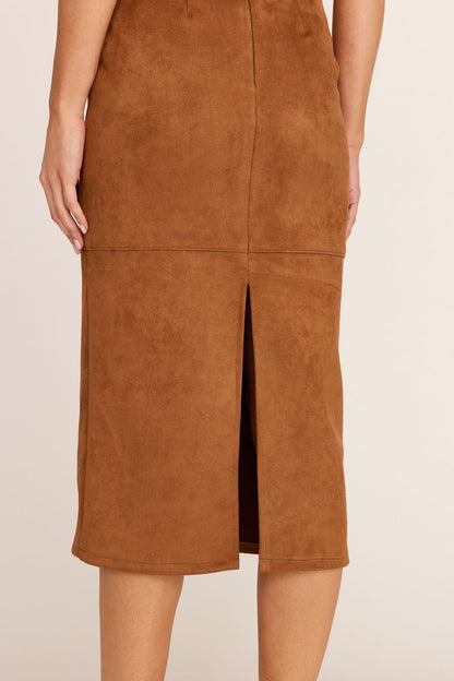 Adeline Midi Skirt - Taupe Mirage