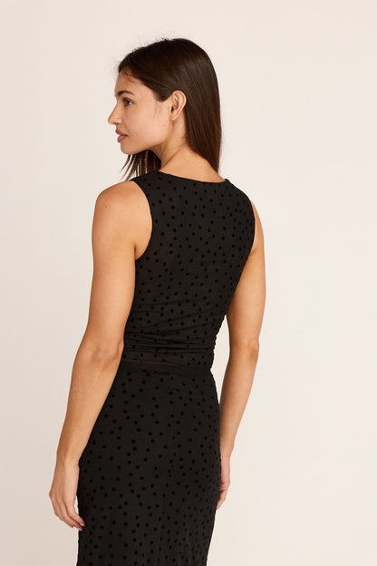 Carrie Top - Black Polka Dot