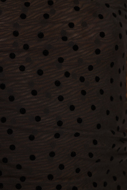 Carrie Top - Black Polka Dot